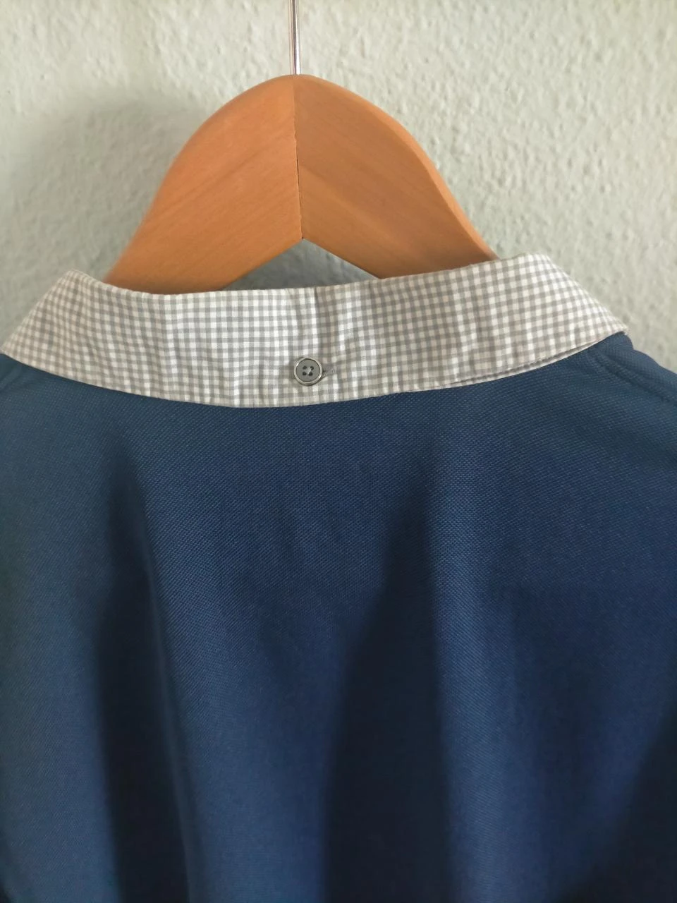 Puma Sports LifeStyle Men's Polo Shirt Navy Blue Gingham Collar Luxury Size L – photo 6